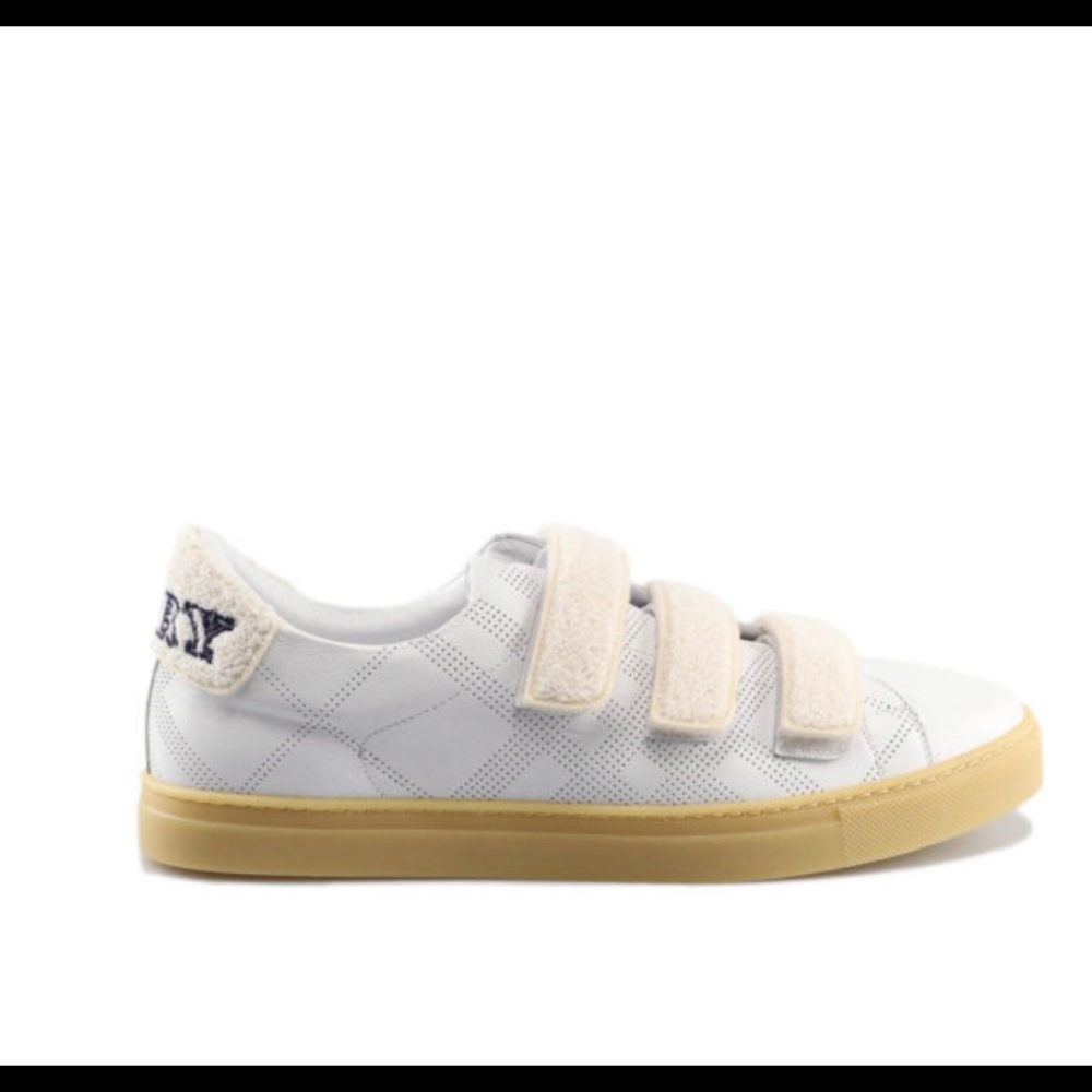 Burberry Brit White Leather Sneakers Sz 43